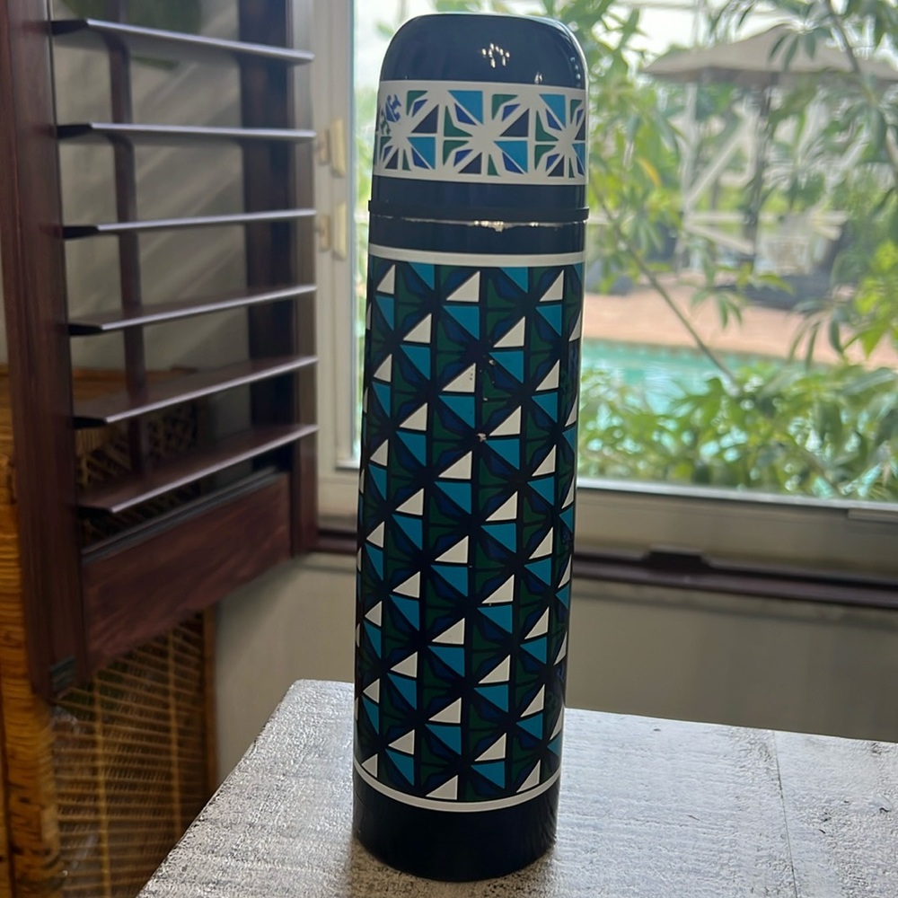 Tory Burch Aluminum Thermos Bottle Hot Cold Container